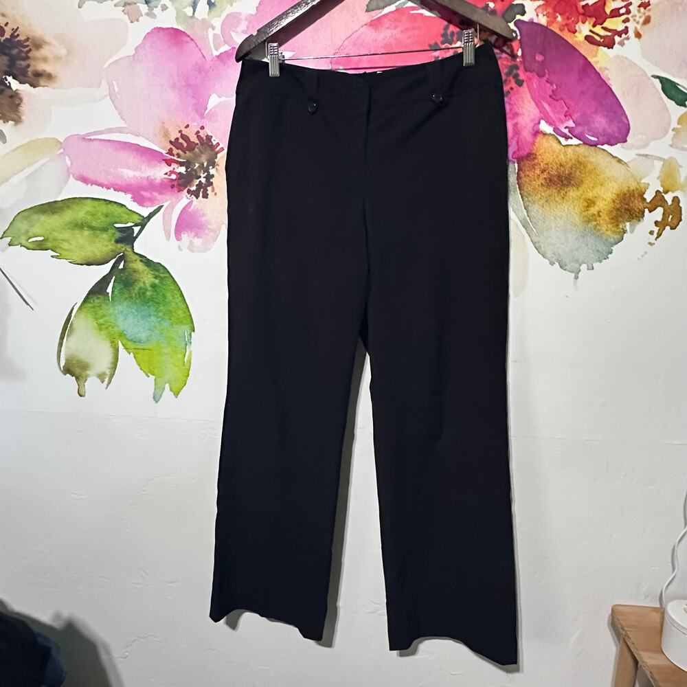 WORTHINGTON Stretch Women's Size 12 Straight Leg Dress Pants Stretch Black